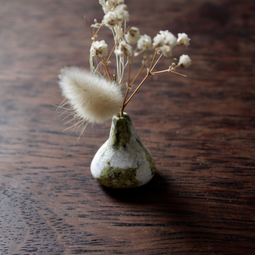Mini Vase en Papier Recyclé 2,5 cm Blanc