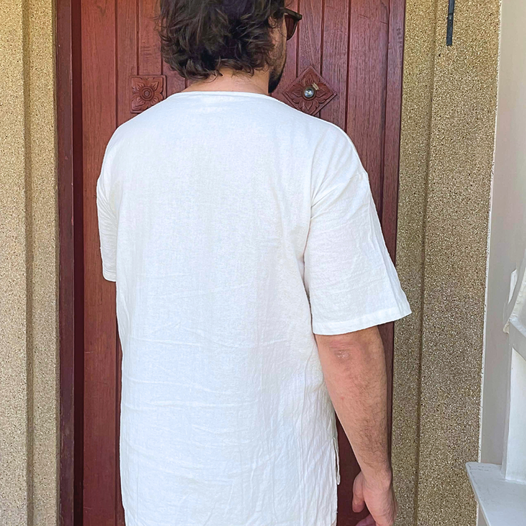 T-shirt homme coton - Coupe oversized inspiration tunique asie