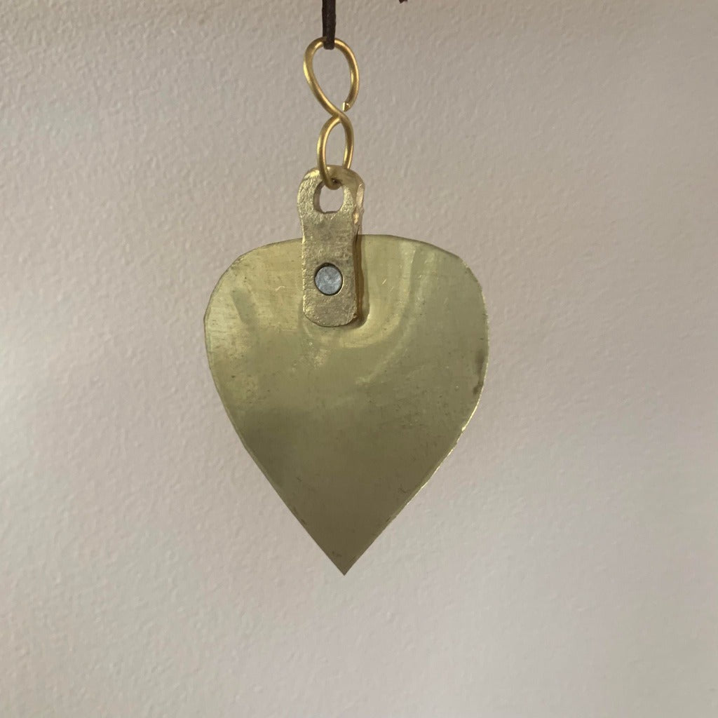 Porte-Clés Feuille en Bronze Artisanal