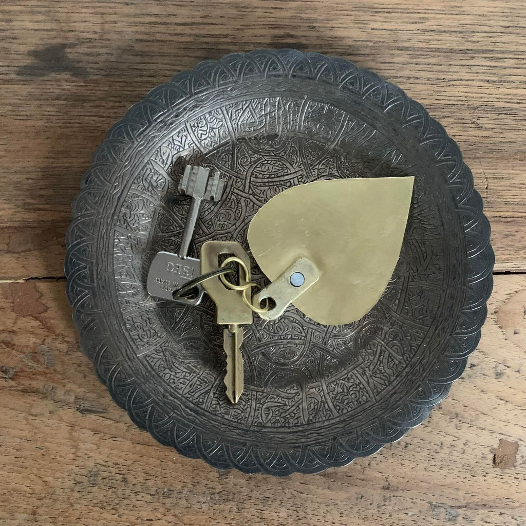Porte-Clés Feuille en Bronze Artisanal
