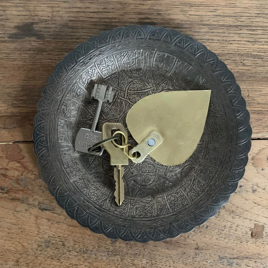 Porte-Clés Feuille en Bronze Artisanal