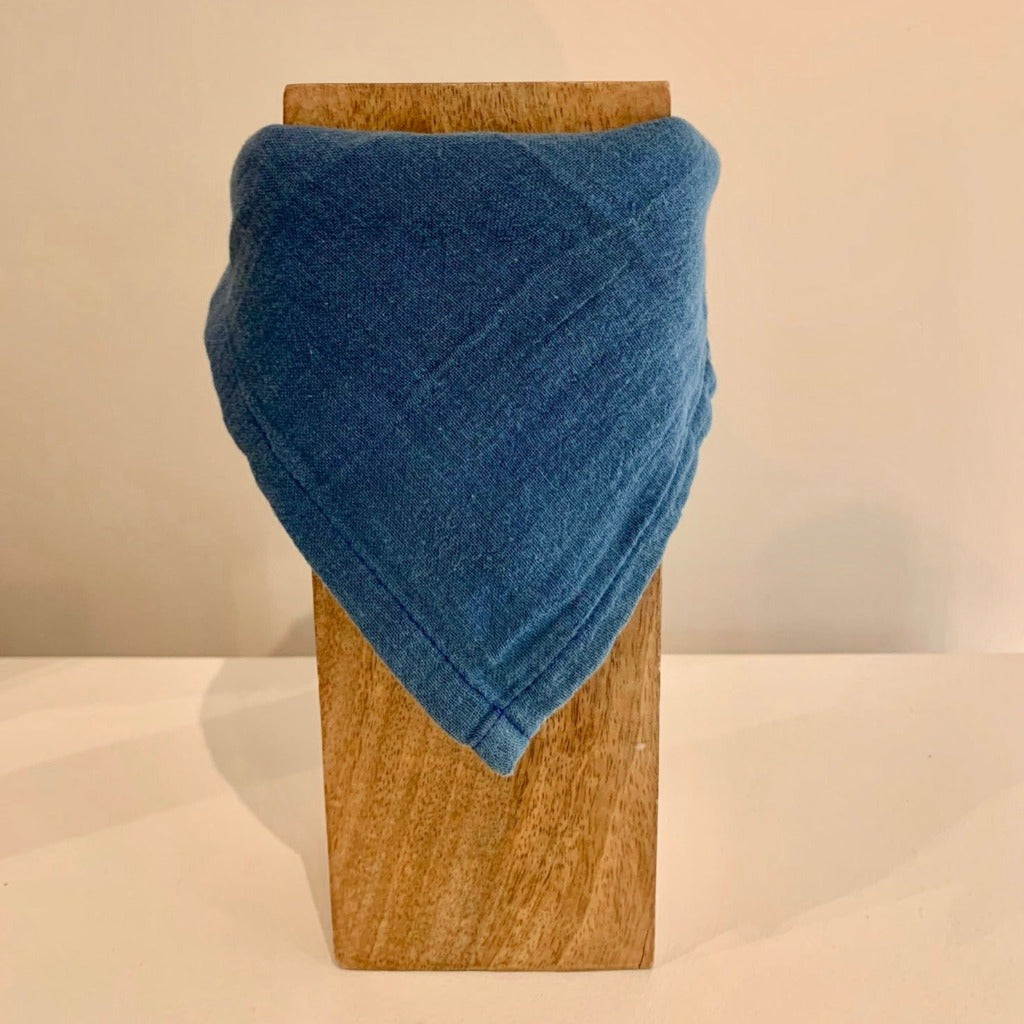 Petits Bandanas en Coton Indigo Naturel