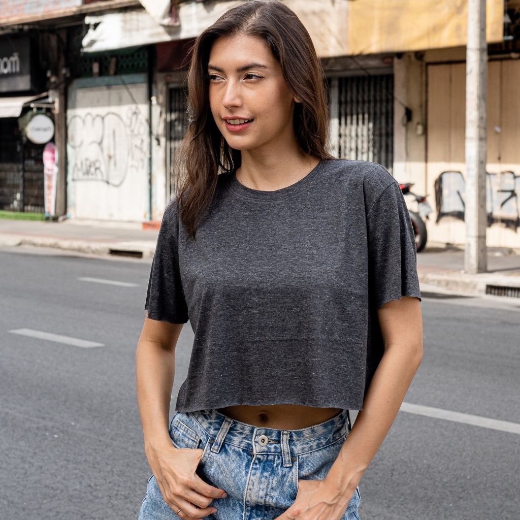 Tee-shirt Femme court Coton