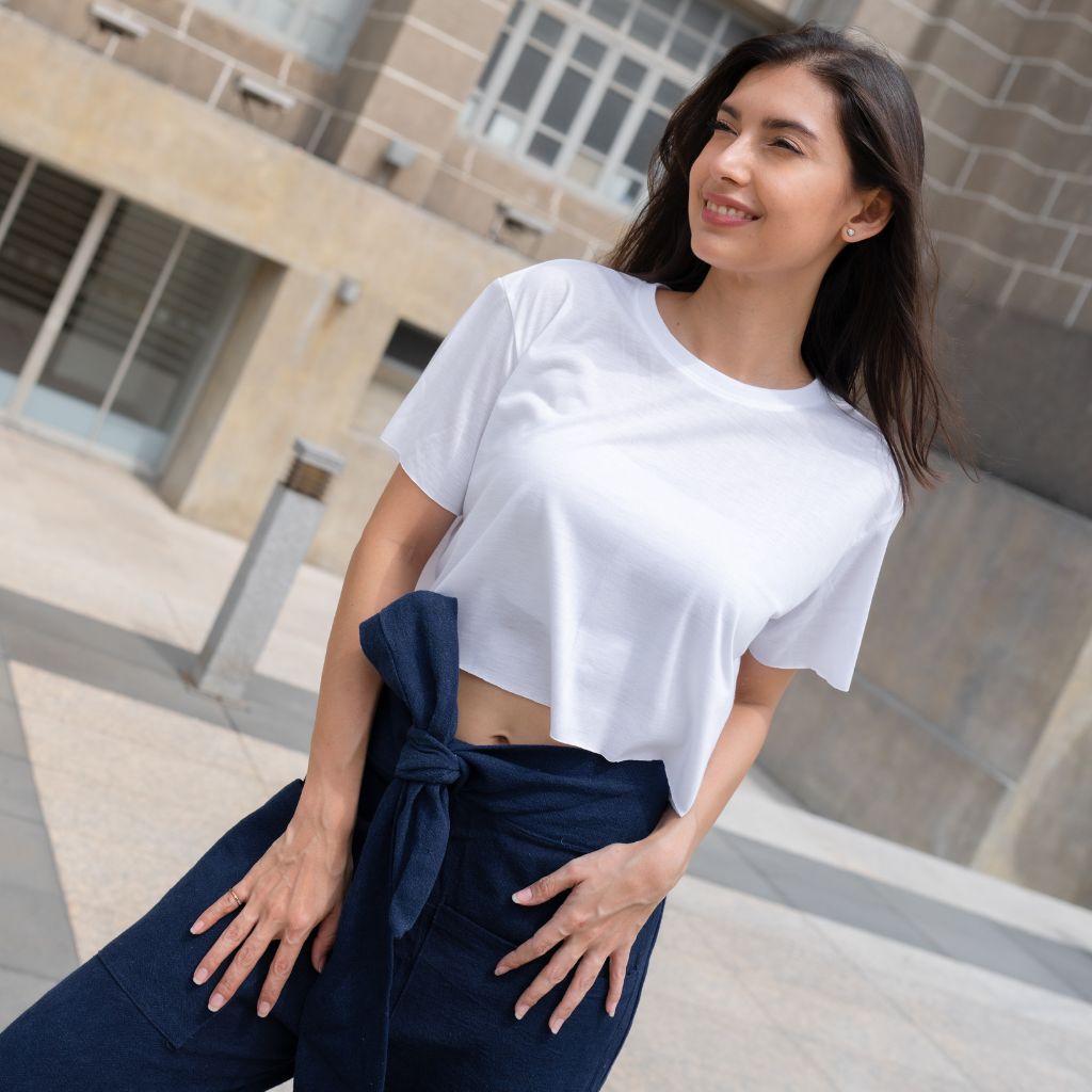 Tee-shirt Femme court Coton