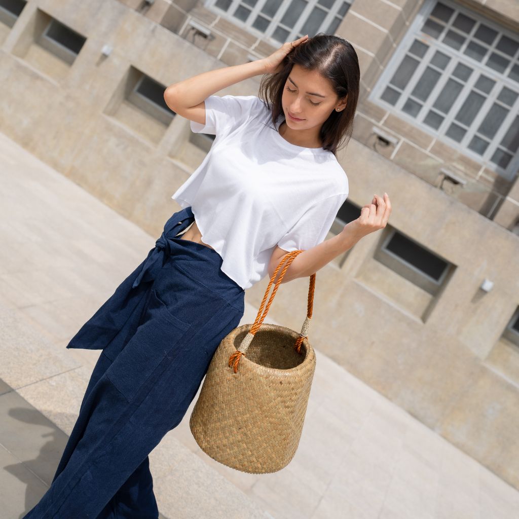 Pantalon indigo femme Tida