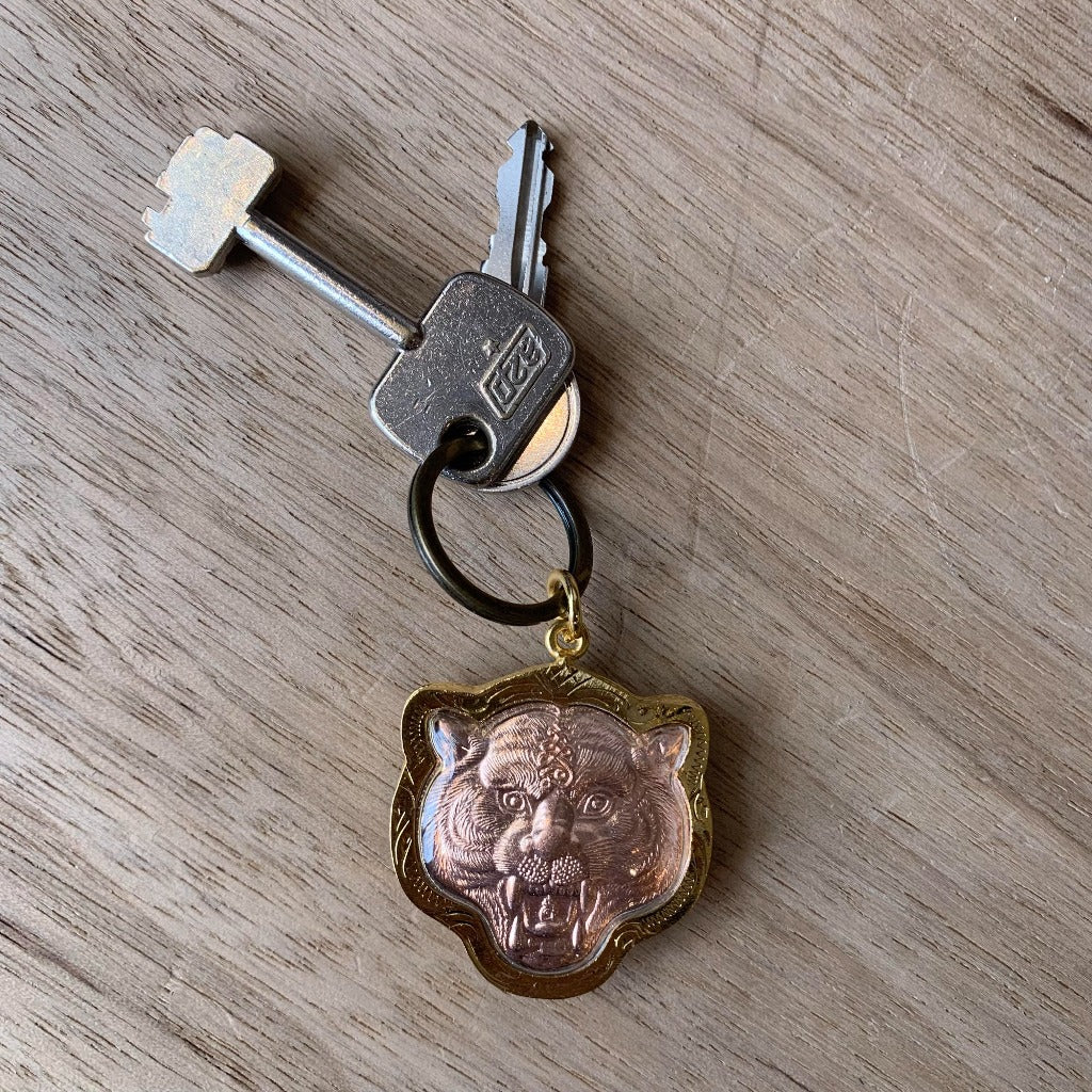 Porte-Clés Amulette Tigre - Force et de Protection