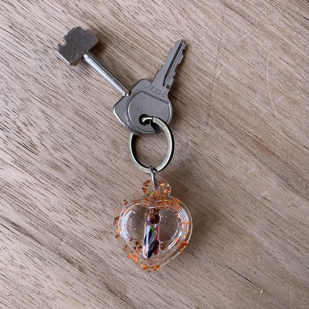 Porte-Clés Amulette Cœur - Symbole d'Amour