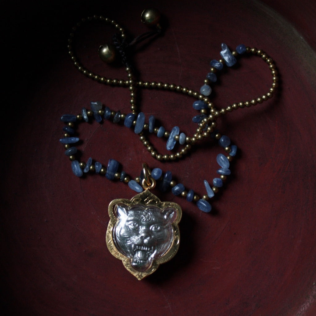 Collier Amulette Tigre - Bijou Fantaisie