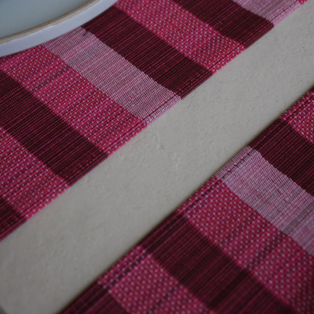 set de table bambou rose