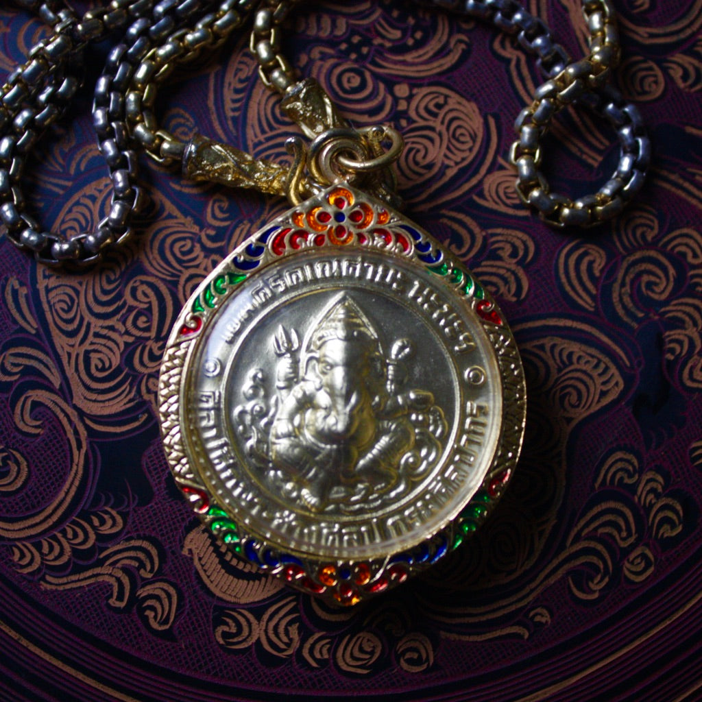 Amulette Ganesh Collier Vintage - Pièce Unique