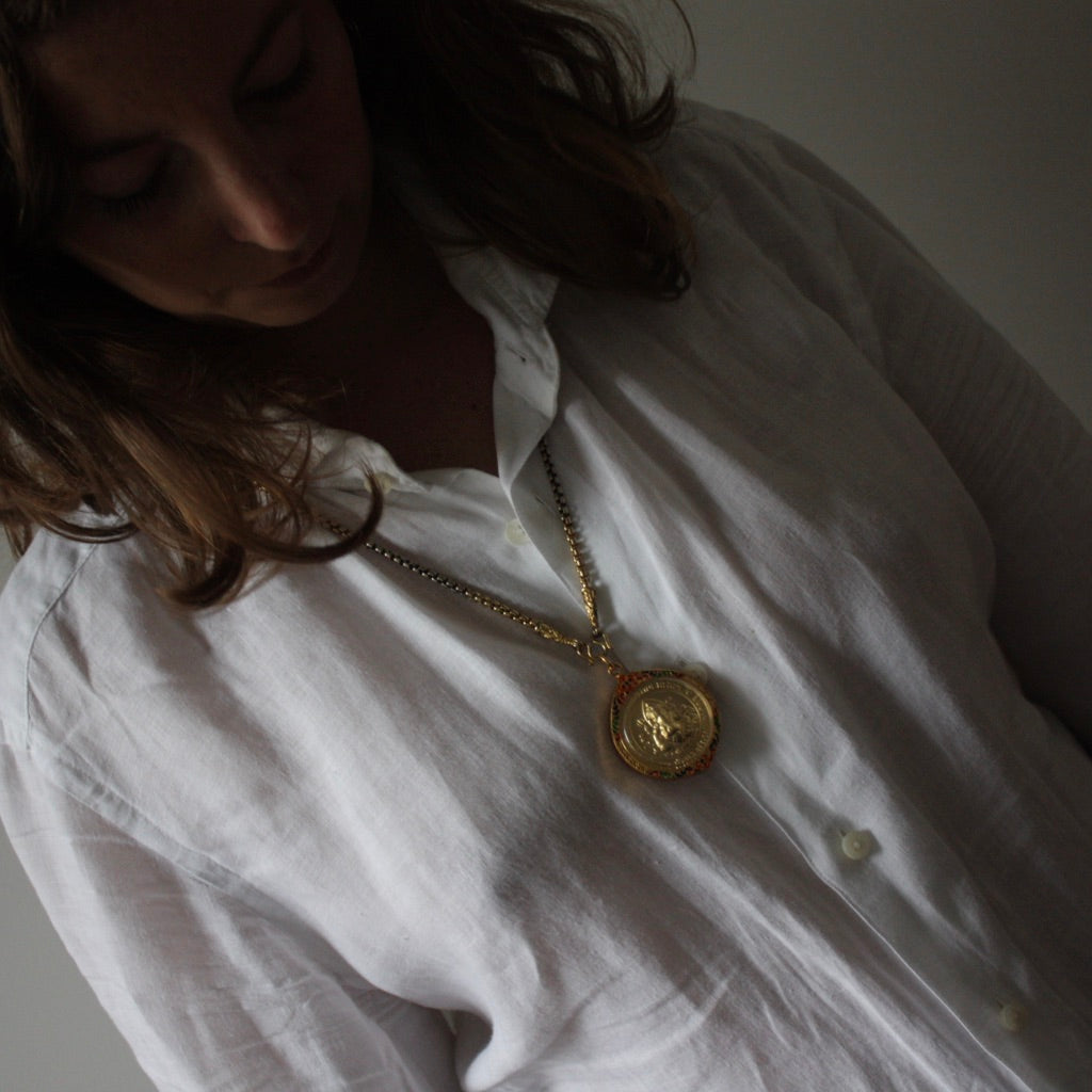 Amulette Ganesh Collier Vintage - Pièce Unique