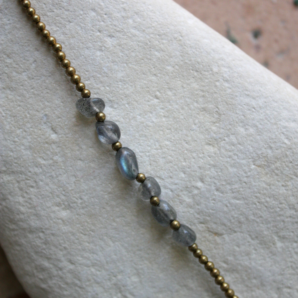 Bracelets en pierres Agate Grise