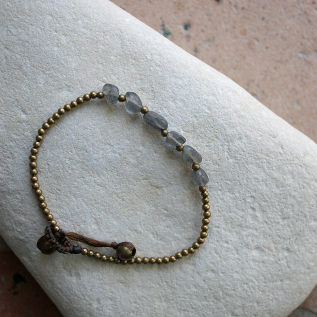 Bracelets en pierres Agate Grise