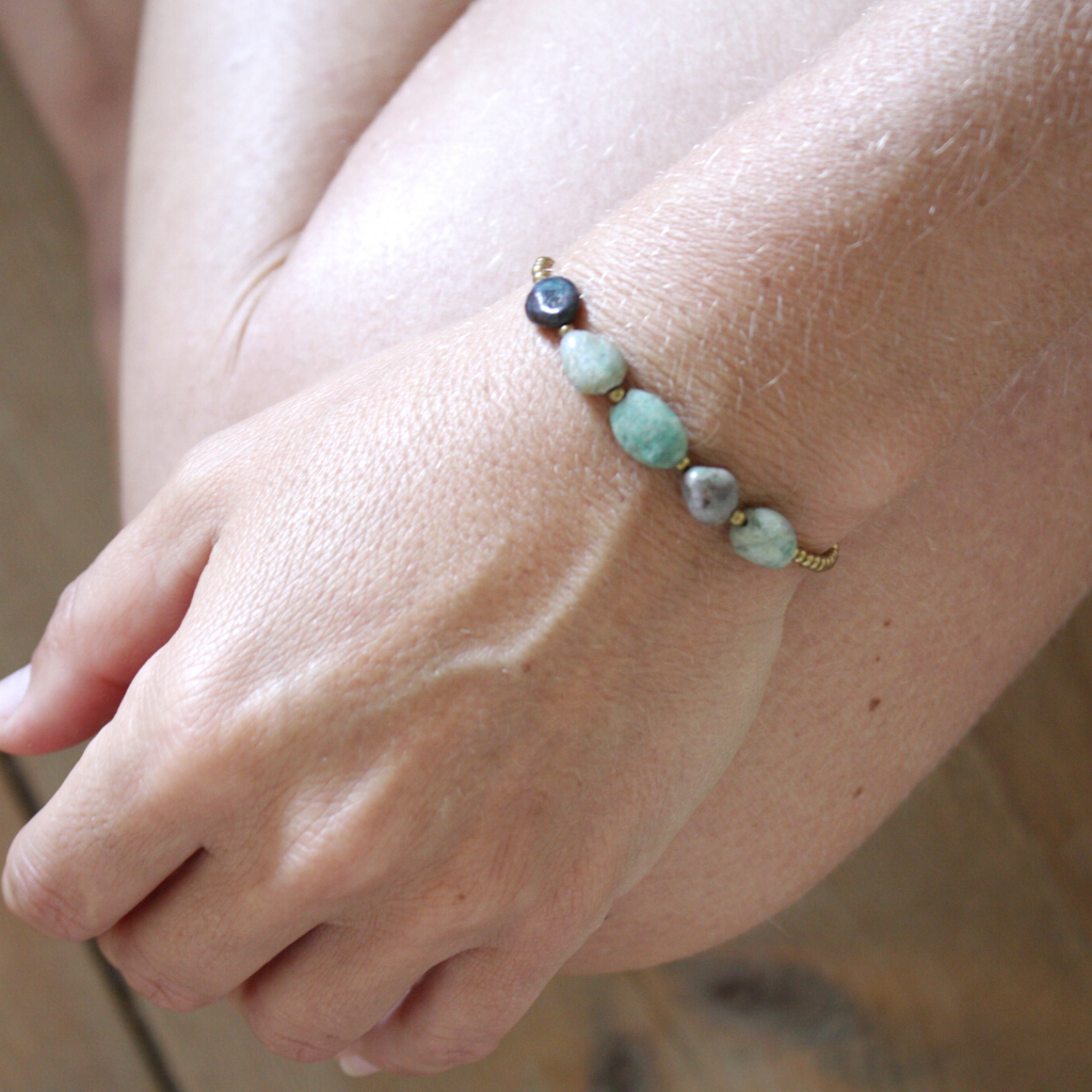 Bracelets en pierres Amazonite