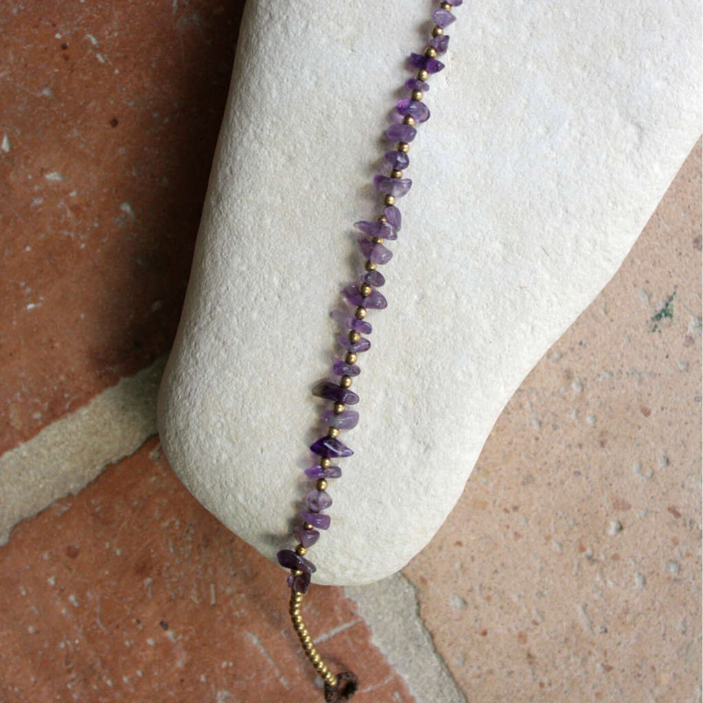 Bracelets Chevilles Pierres Améthyste