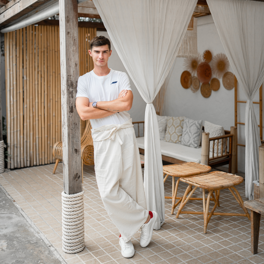 Pantalon de Pêcheur Crème – Confort Chic & Éthique