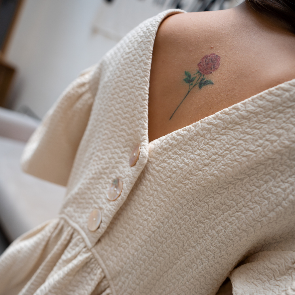 Robe coton Crème