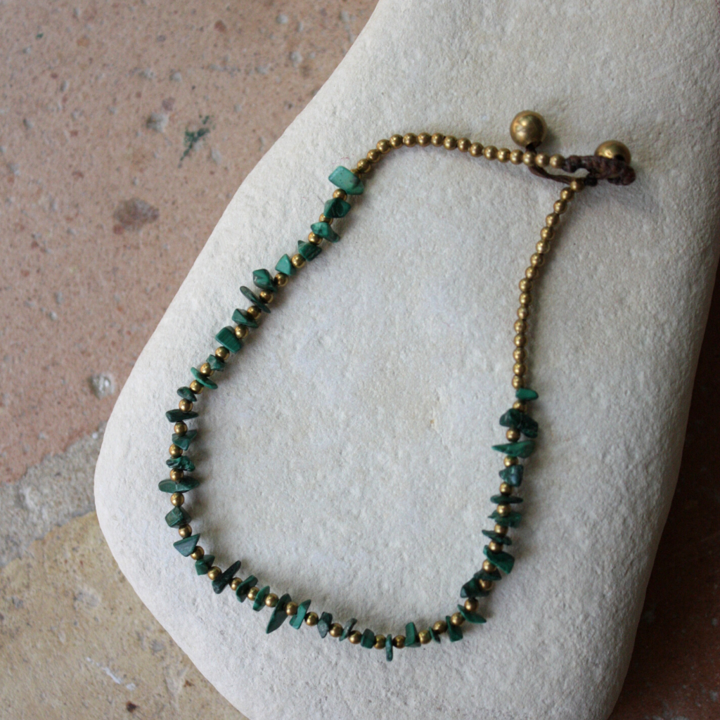 Bracelets Chevilles Pierres Malachite