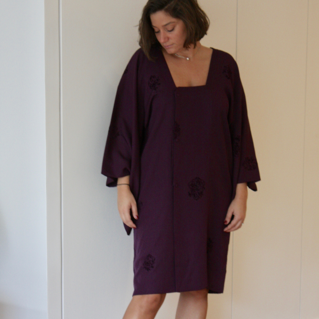 Kimono Vintage Prune
