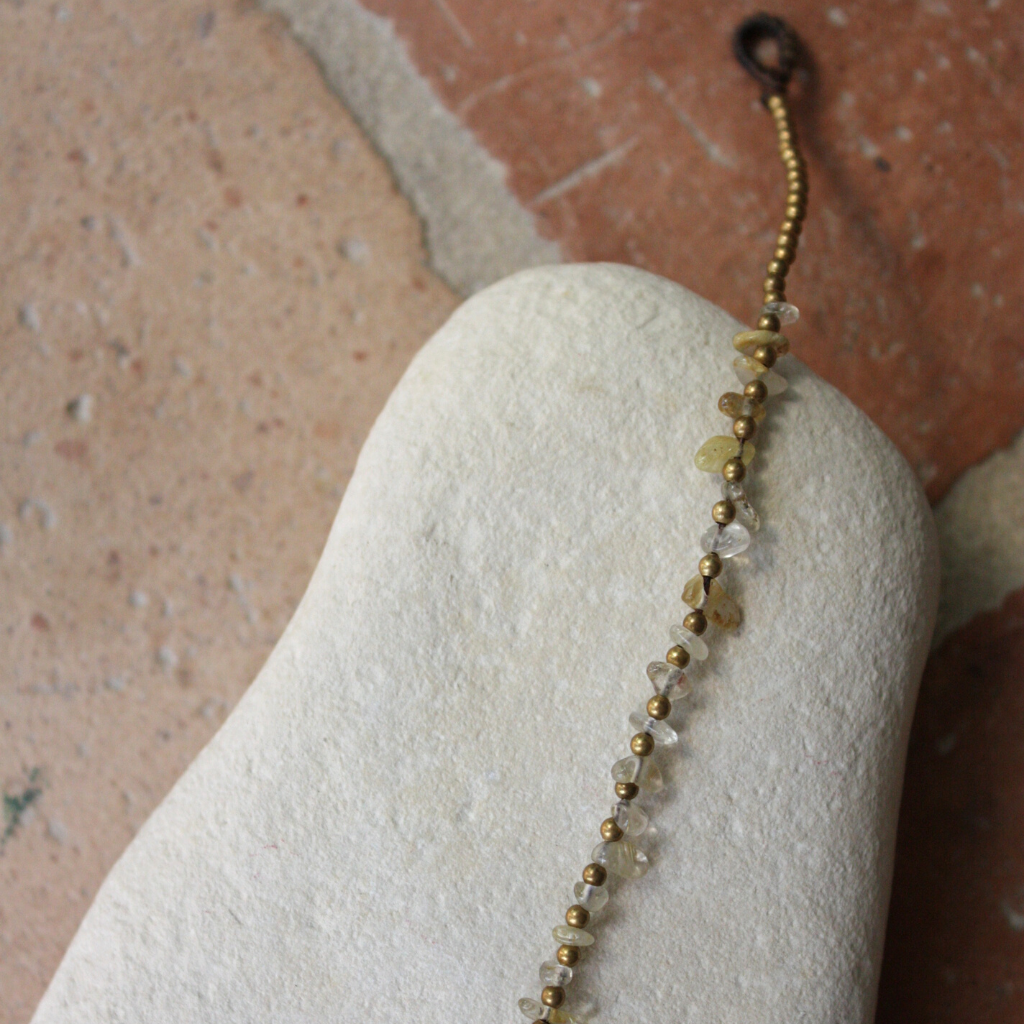 Bracelets Chevilles Pierres Citrine