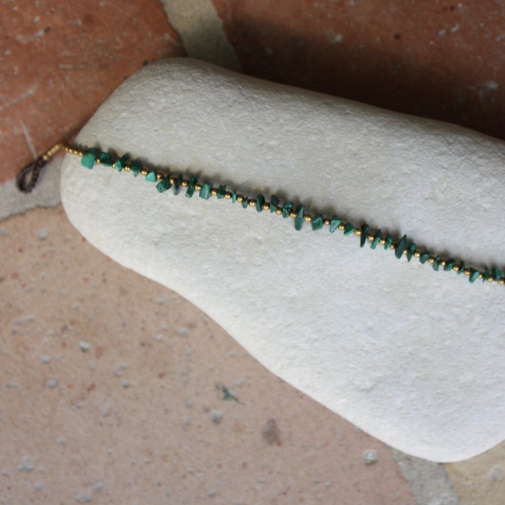 Bracelets Chevilles Pierres Malachite