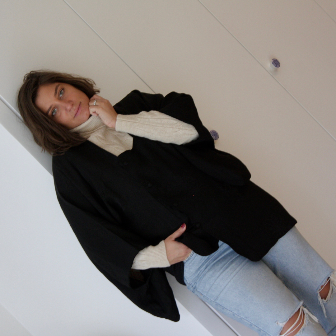 Kimono Vintage Noir Court