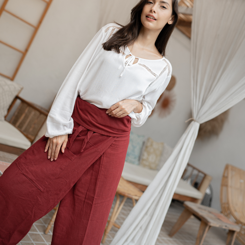 Pantalon de Pêcheur Unisexe Rubis