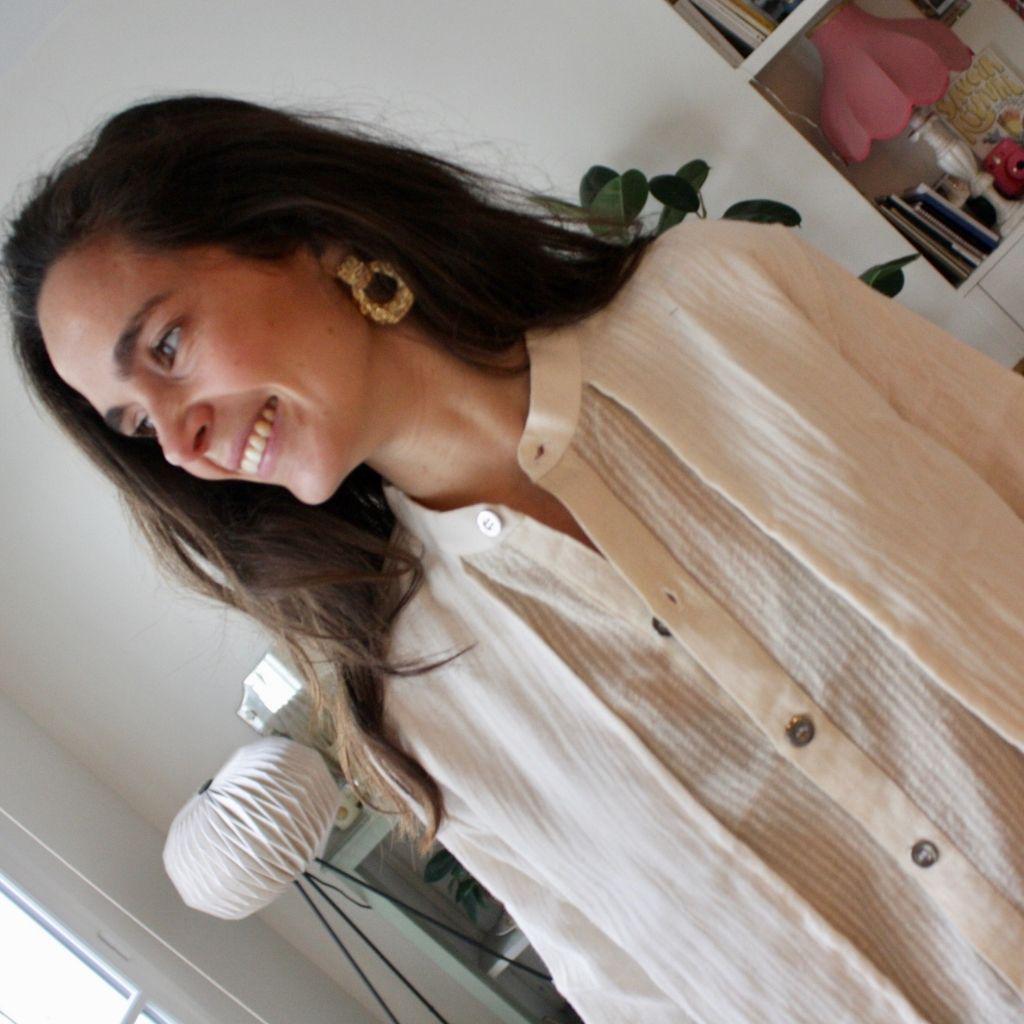 Chemise Col Mao crème