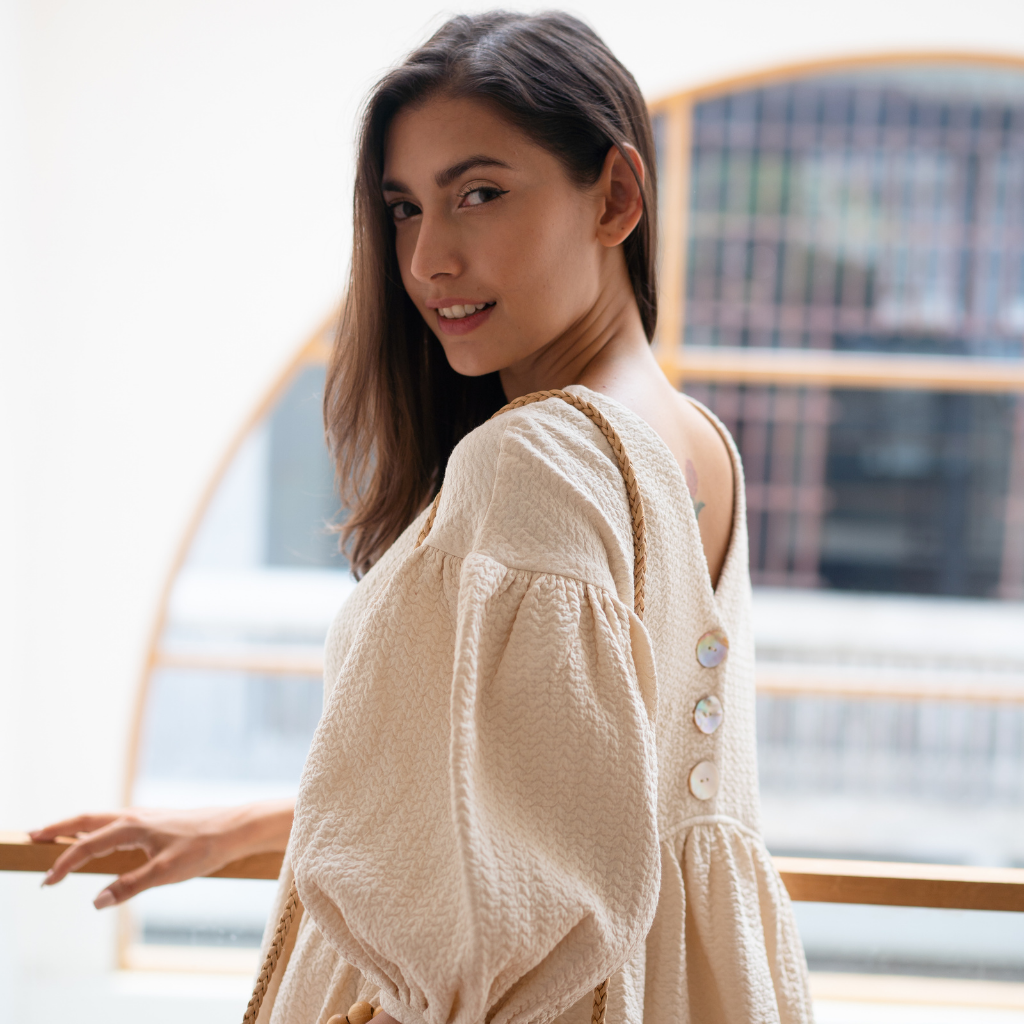 Robe coton Crème