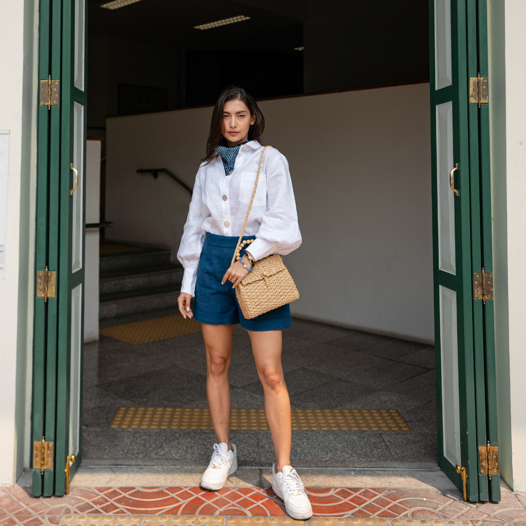 Short Femme Indigo
