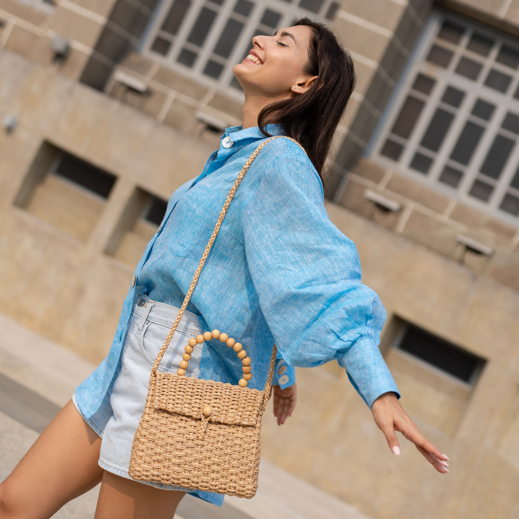 Chemise en Lin Bleu