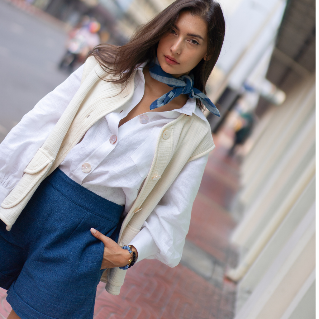Short Femme Indigo
