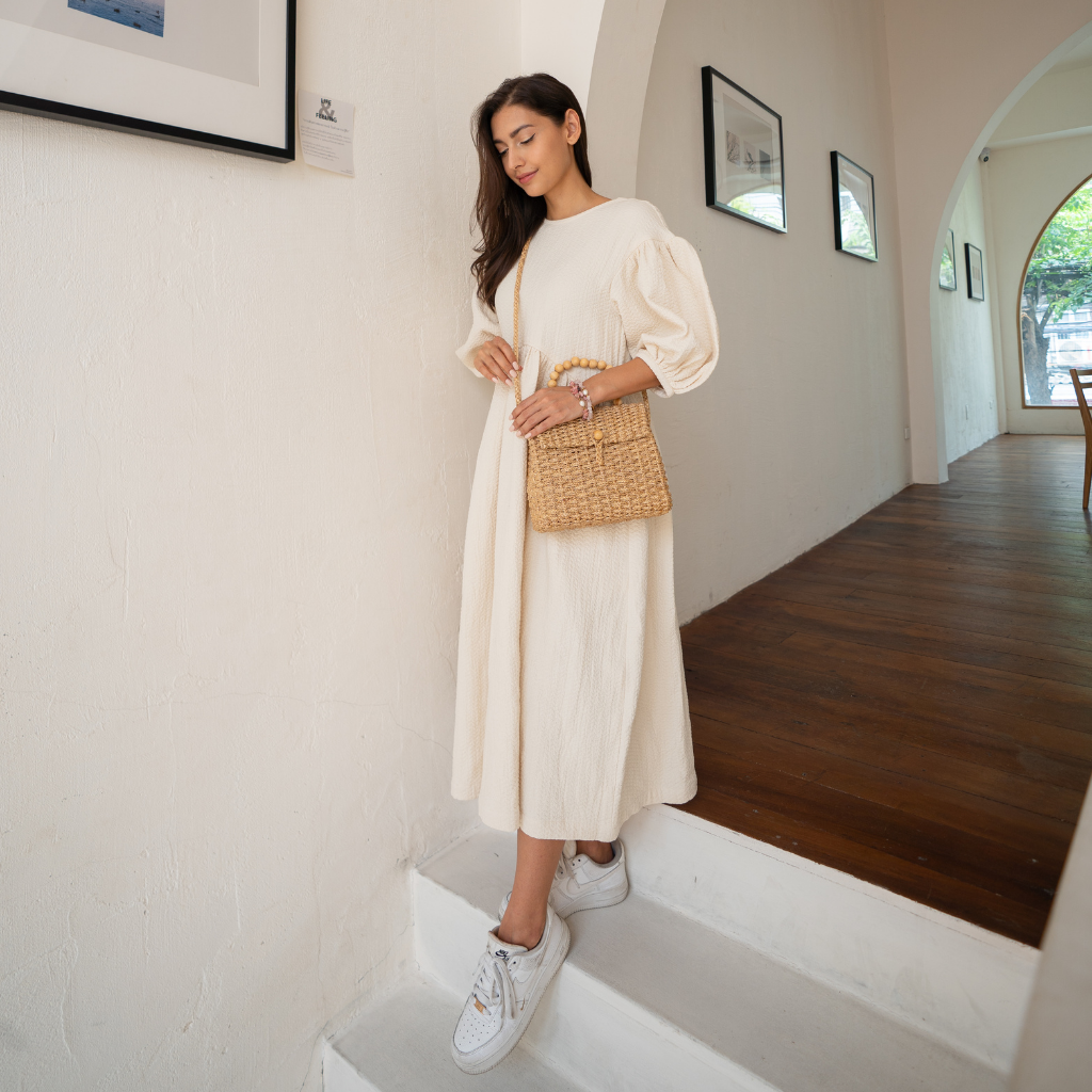 Robe coton Crème