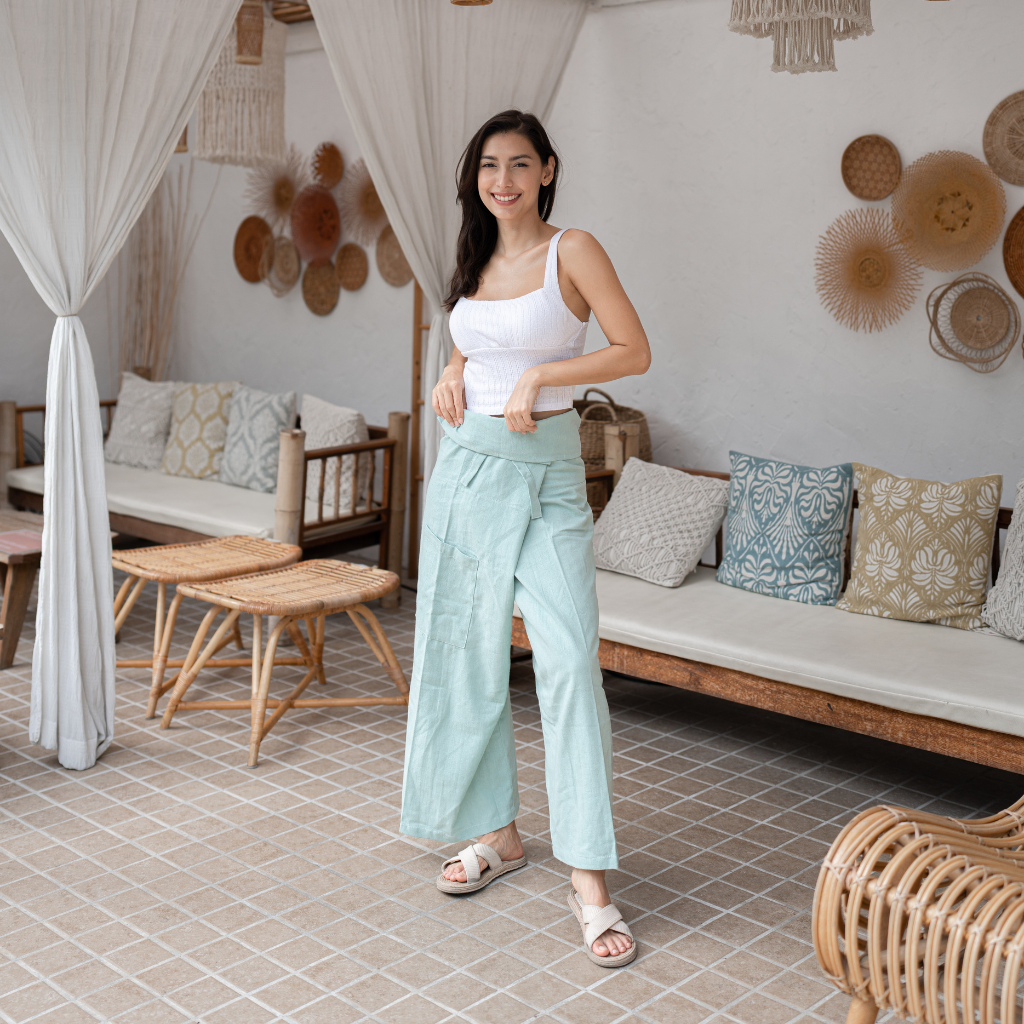 Pantalon de Pêcheur Unisexe Menthe
