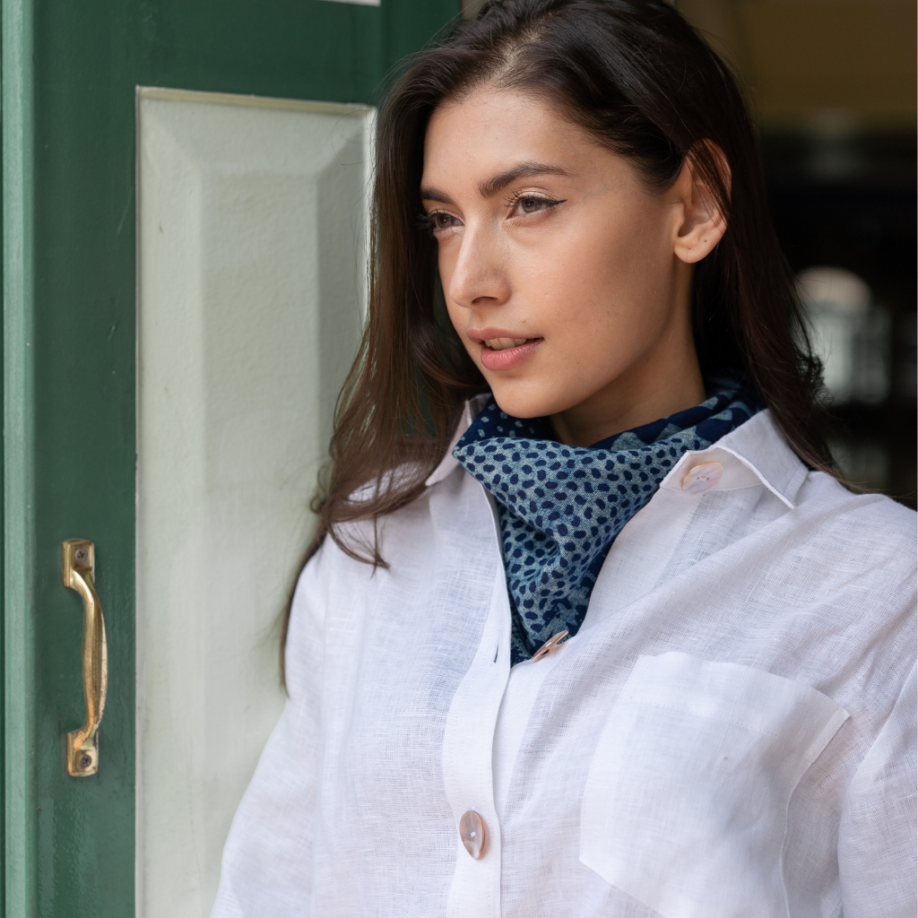 Bandana Coton Bleu 50x50 cm