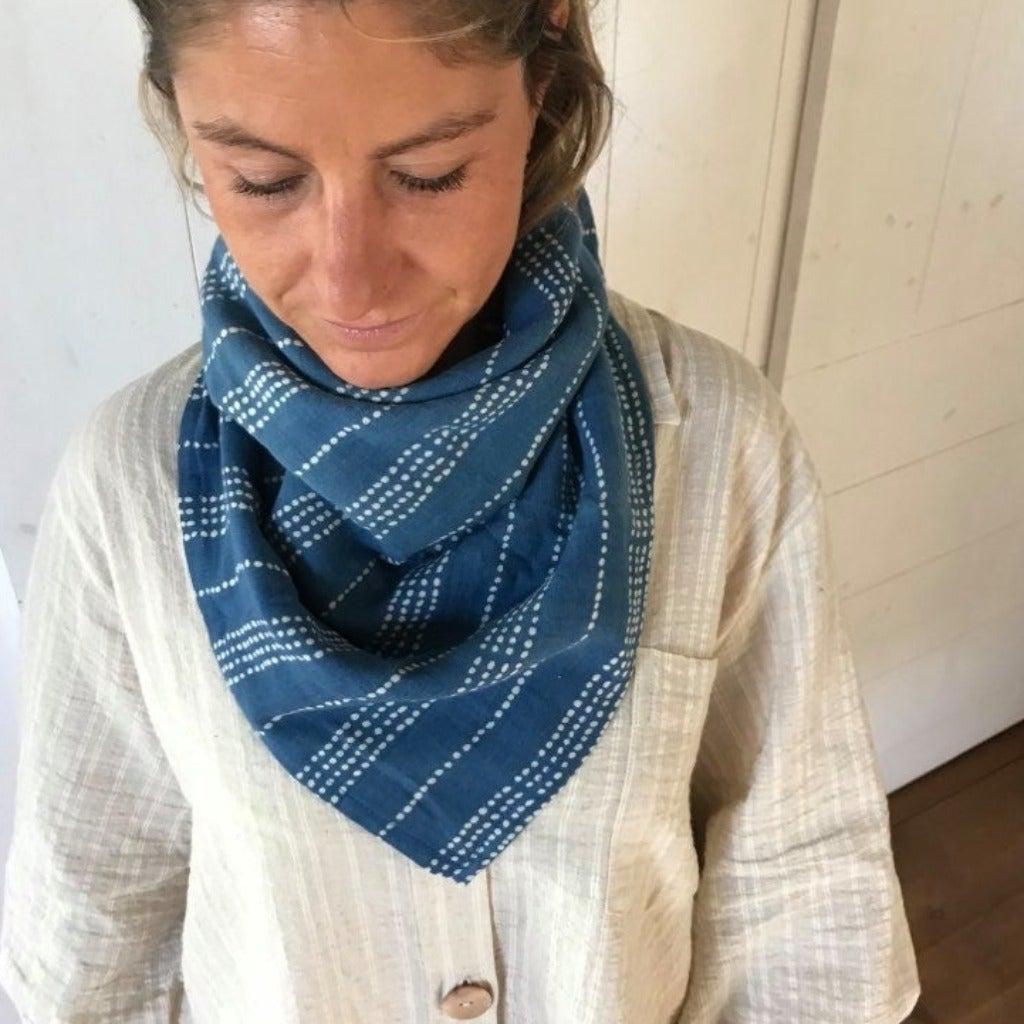 Bandana Coton Bleu 45x45 cm