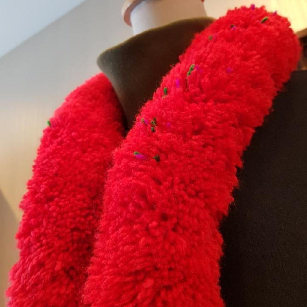 Manteau Coton avec Col en Laine