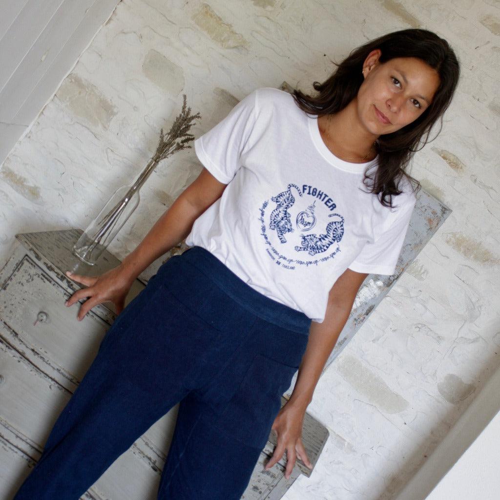 Tee Shirt Tigre Bleu