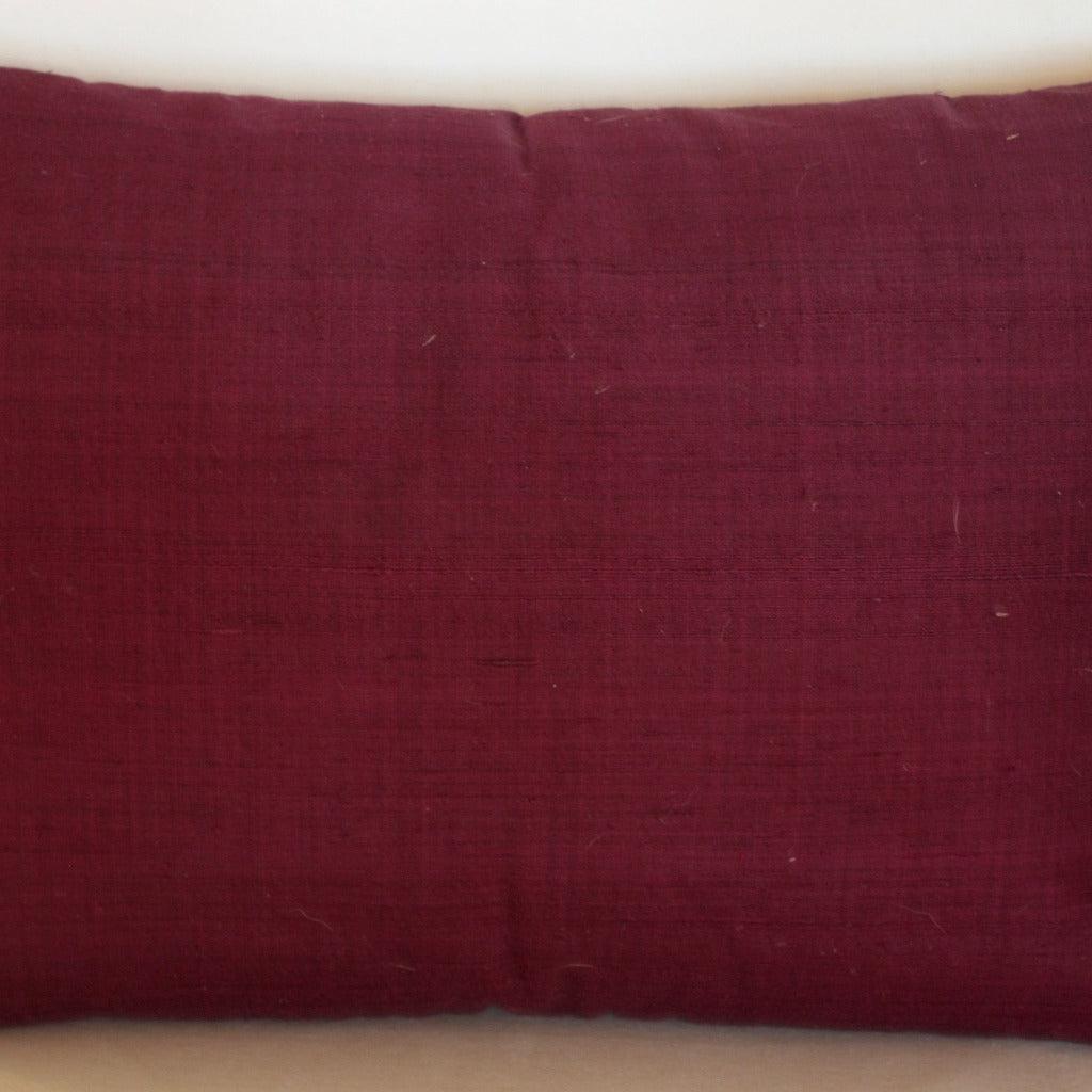 Coussin en Soie brodée Rouge