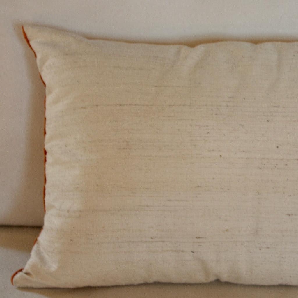 Coussin en Soie brodée Blanc