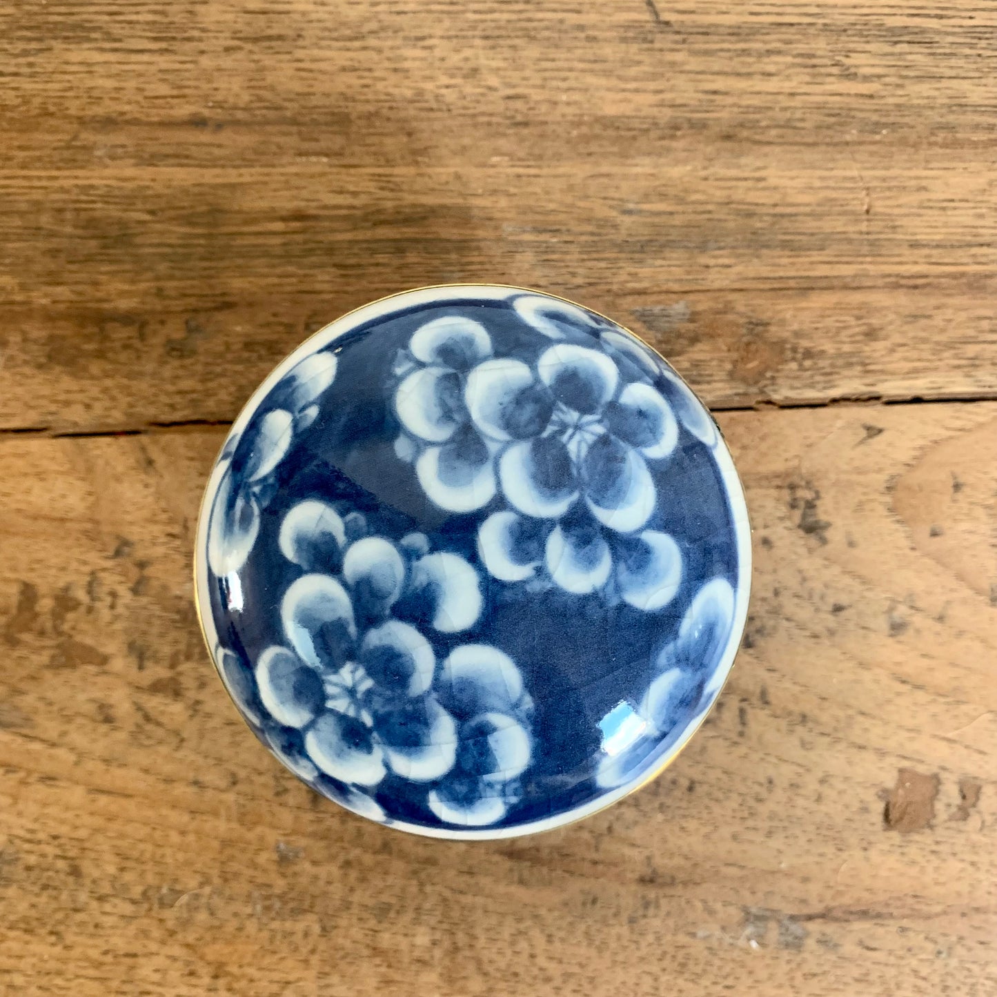Mini jarre ronde fleurs 8x5 cm