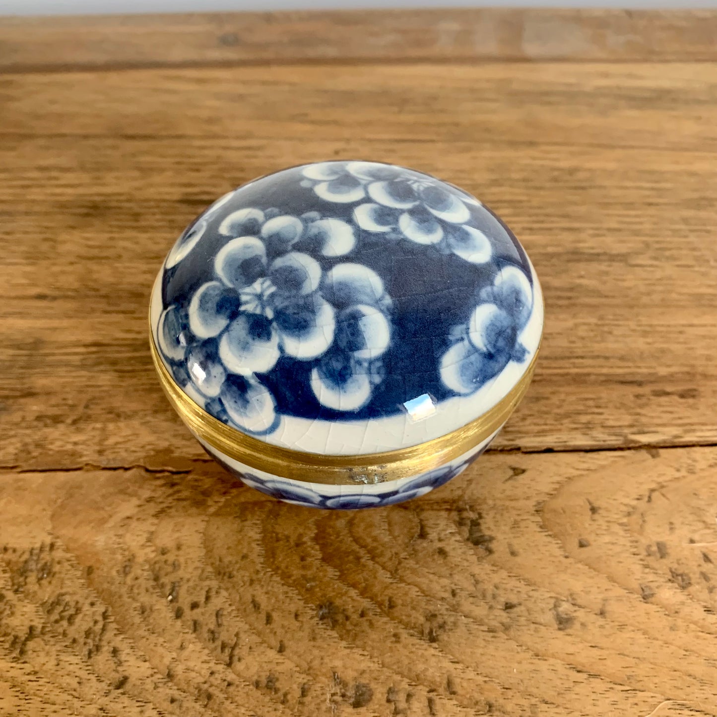 Mini jarre ronde fleurs 8x5 cm