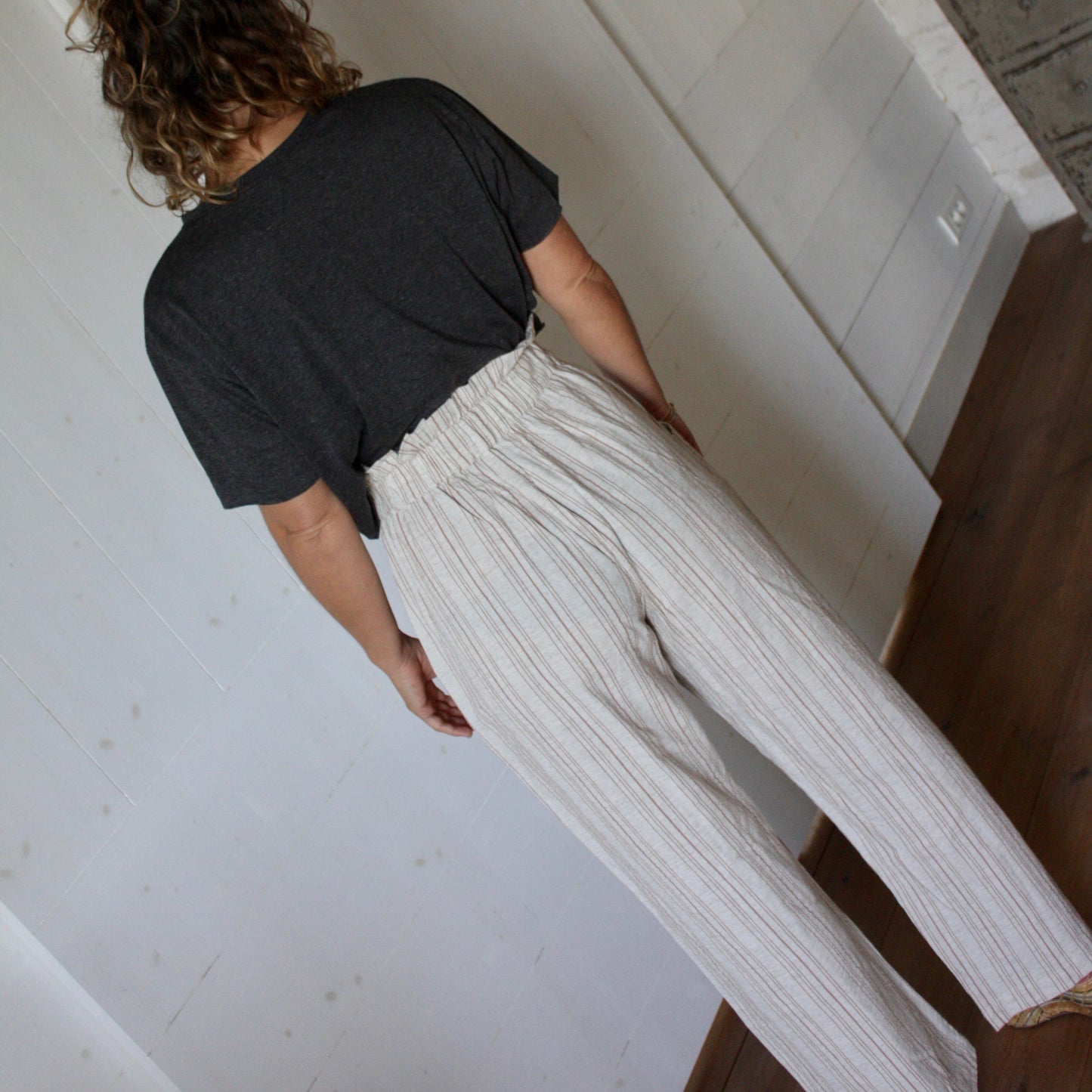 Pantalon Coton Femme Blanc