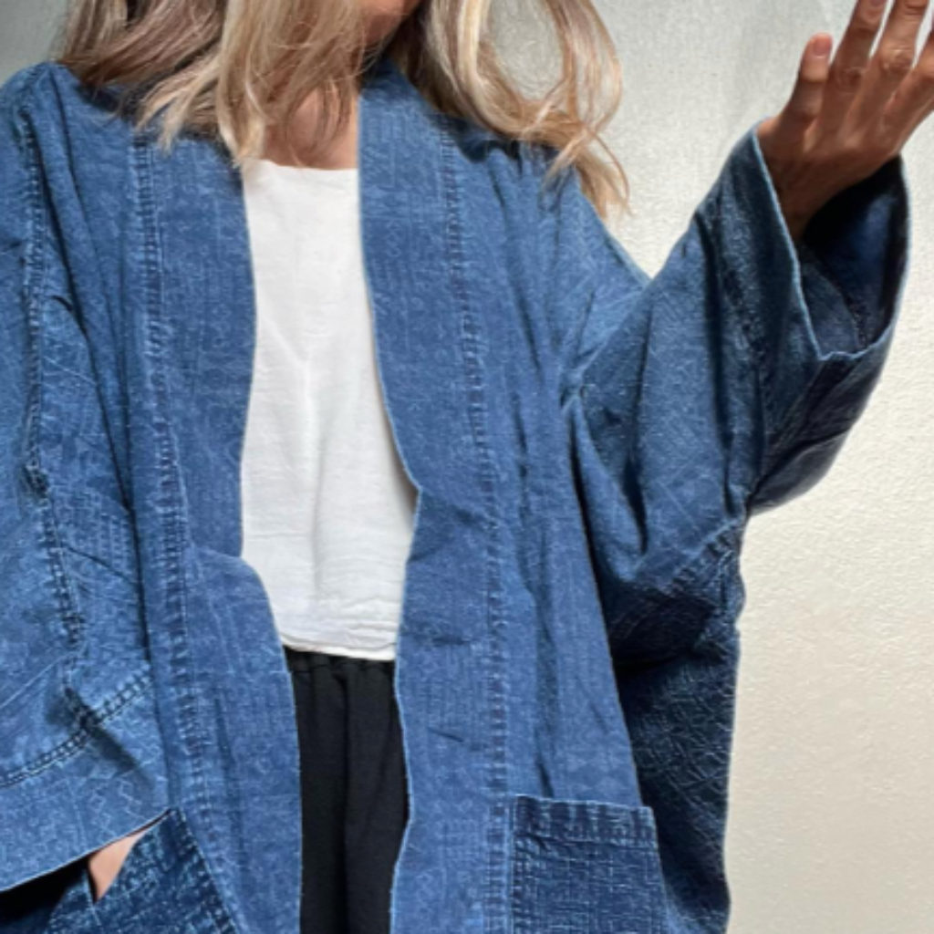 Veste Kimono coton délavé