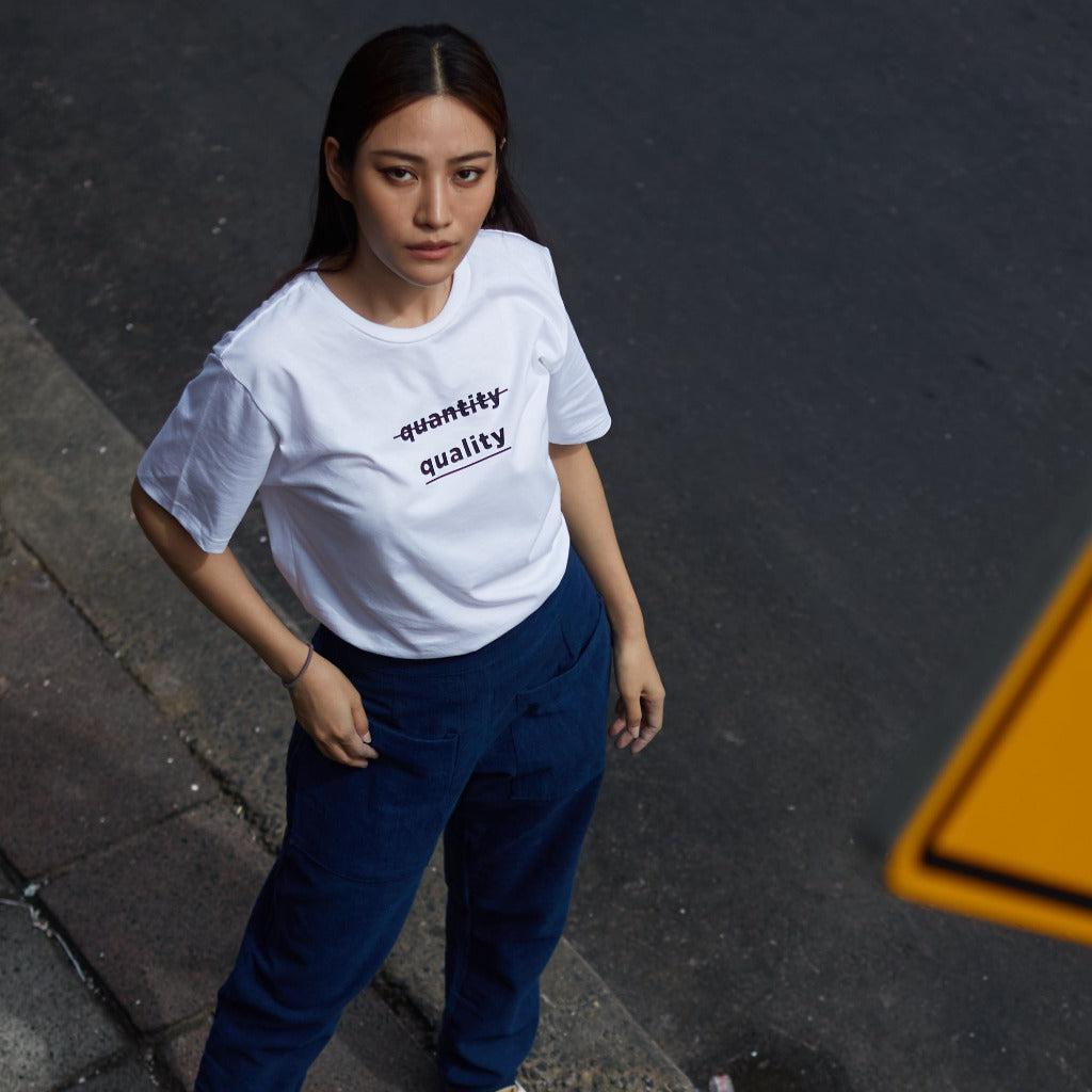 Tee Shirt Coton Femme Blanc-Dame Pach Bangkok