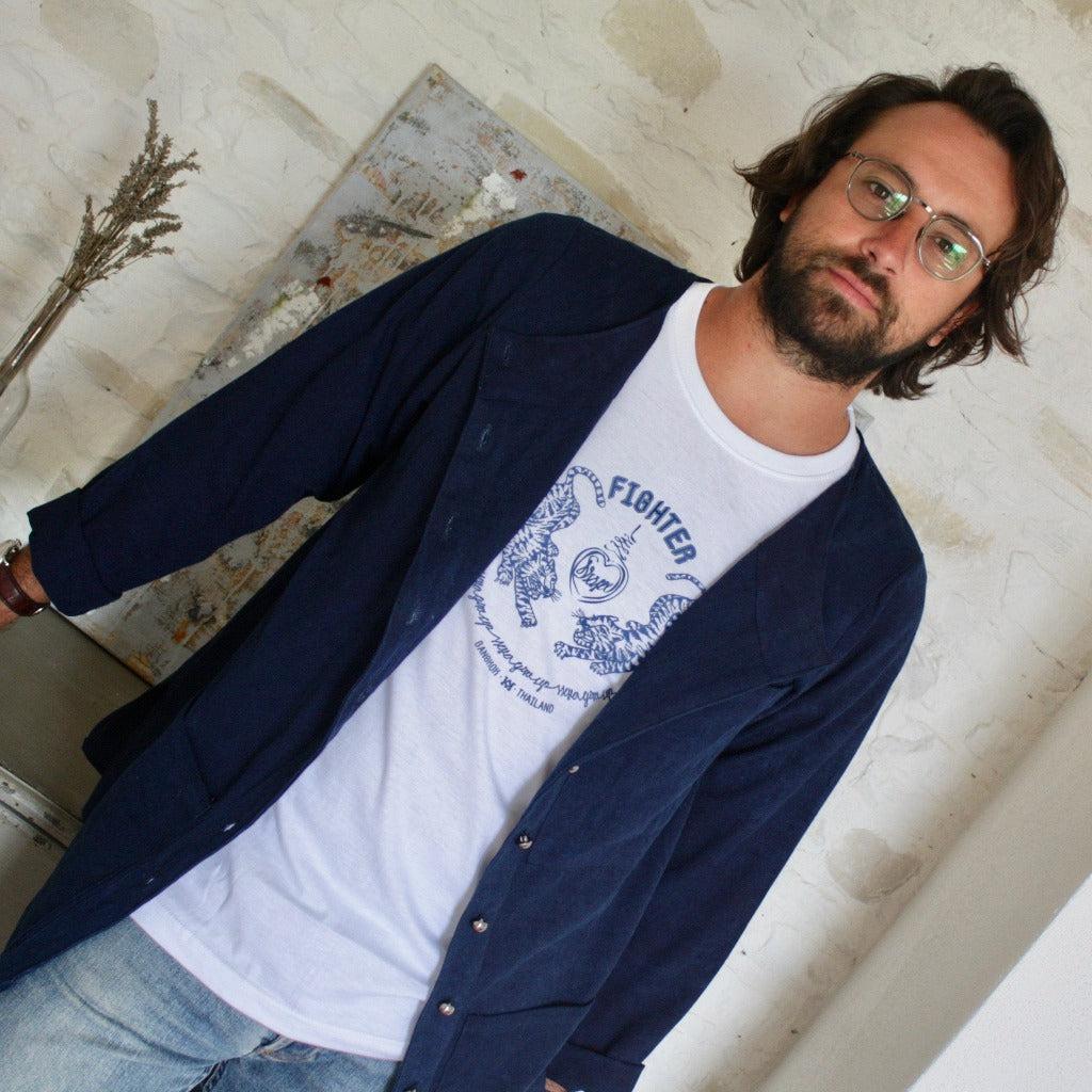 Veste Homme Indigo Coton-Dame Pach Bangkok
