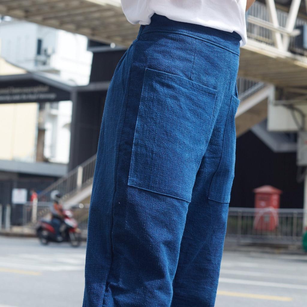 Pantalon Indigo unisexe "Rizières Bleues"