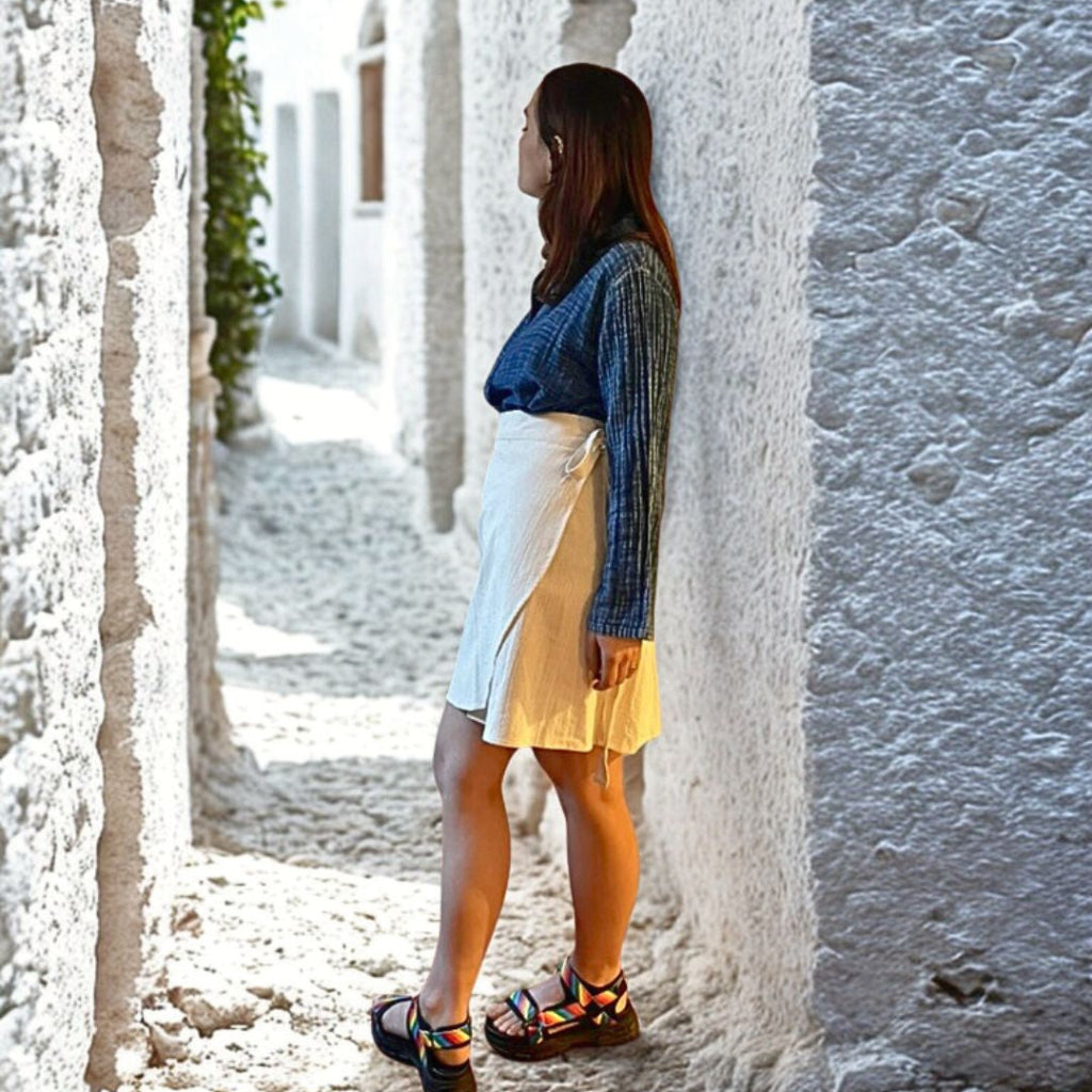 Stella - Top Gaze de Coton Indigo