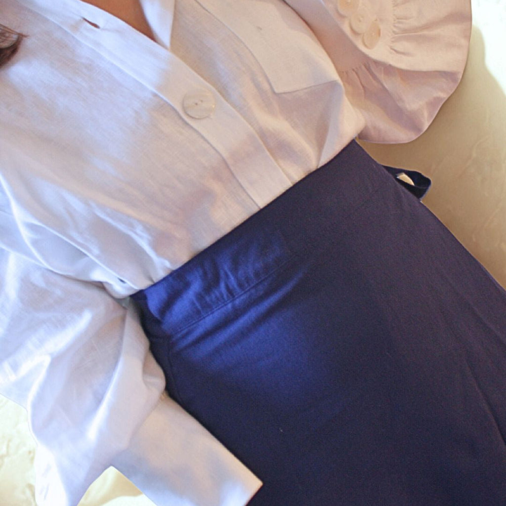 Jupe longue en coton | Taille unique ajustable