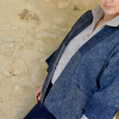 Veste Jim indigo teinté naturellement – Atelier éthique